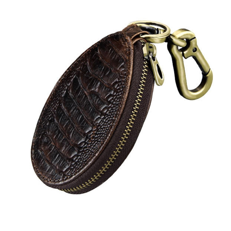 Heritage Leather Universal Car Key Pouch with Zipper Closure