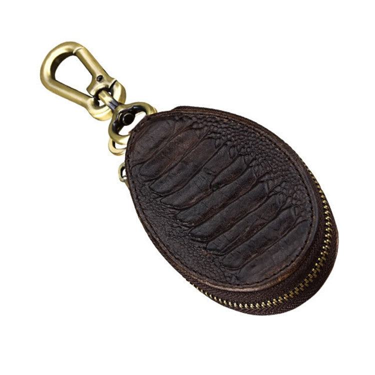 Heritage Leather Universal Car Key Pouch with Zipper Closure