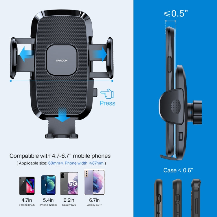 JOYROOM JR-ZS259 360-Degree Rotating Mechanical Car Phone Holder with Long Arm Sucker