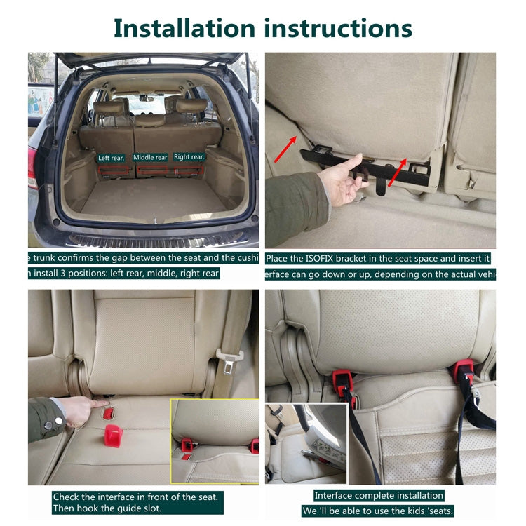 ISOFIX + Latch Universal Child Car Seat Bracket for Secure Installation