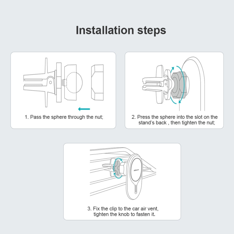 NILLKIN NKL01 MagRoad Lite 360° Magnetic Car Mount for iPhone 12 Series