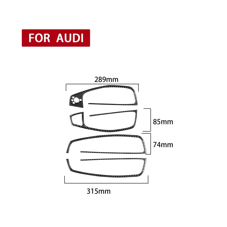 Carbon Fibre Glass Lifter Decorative Sticker for Audi A6/S6 C7 & A7/S7 2012-2018