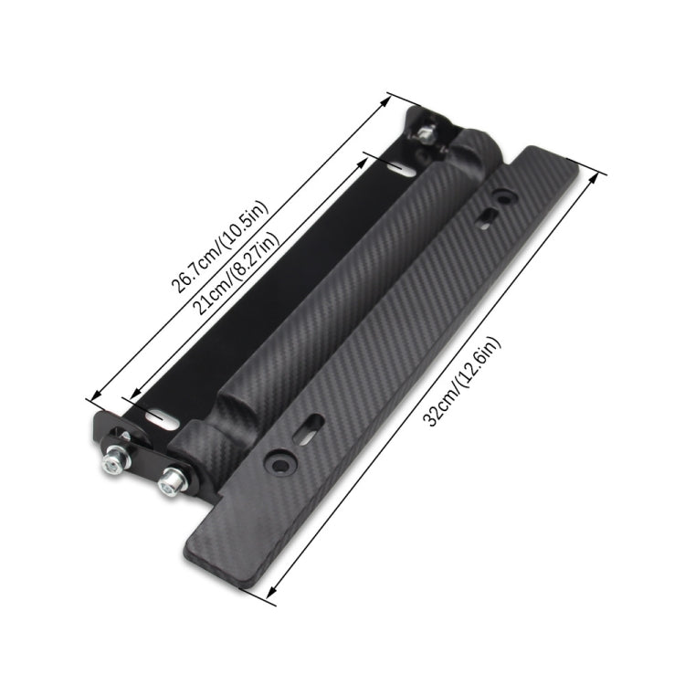 Car Modification Adjustable American Carbon Fiber Pattern License Plate Frame