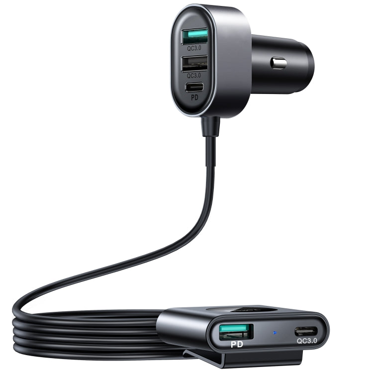 JOYROOM JR-CL05 75W 2 PD USB-C / Type-C + 3 QC 3.0 USB Fast Car Charger, JR-CL05