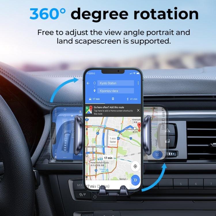JOYROOM JR-ZS241 15W Qi Wireless Car Charger & Phone Holder - Air Vent Mount with 360° Rotation