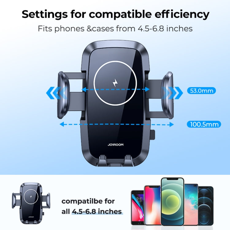 JOYROOM JR-ZS241 15W Qi Wireless Car Charger & Phone Holder - Air Vent Mount with 360° Rotation