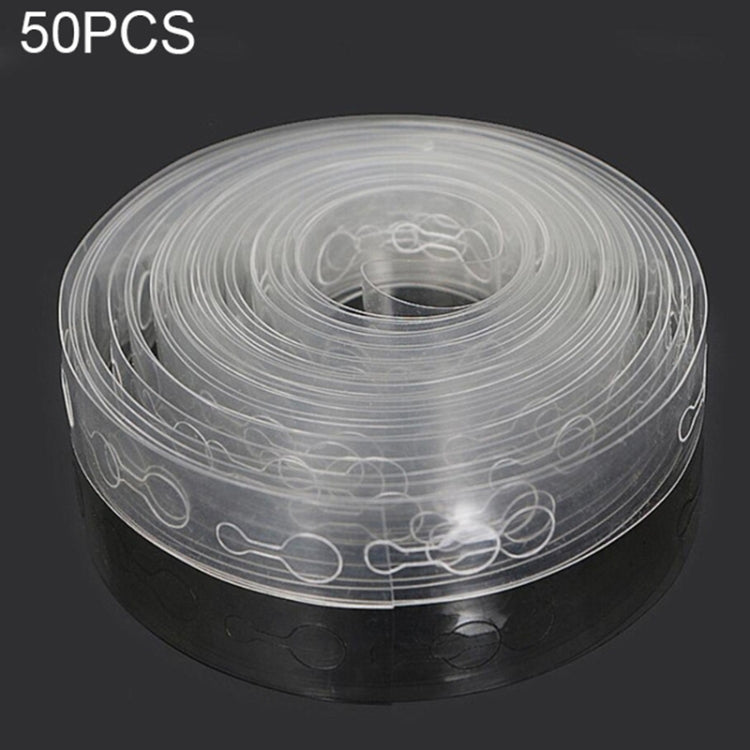 50 PCS DIY Latex Balloons Modeling Tool Plastic Balloon Chain Tie Knob Tool Birthday Party Wedding Decoration Supplies, Length: 5m