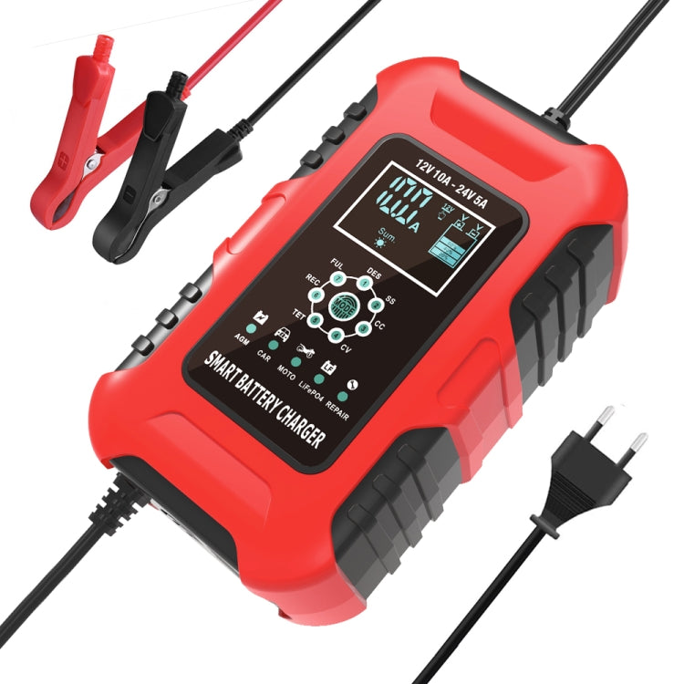 FOXSUR 10A 12V 7-segment Motorcycle / Car Smart Battery Charger
