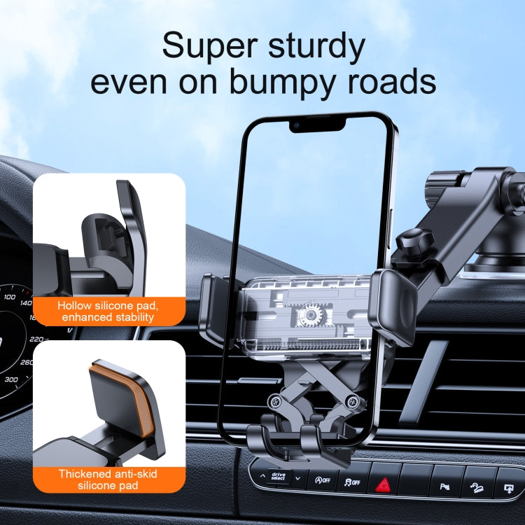 Versatile Telescopic Car Phone Holder with Non-Slip Protection