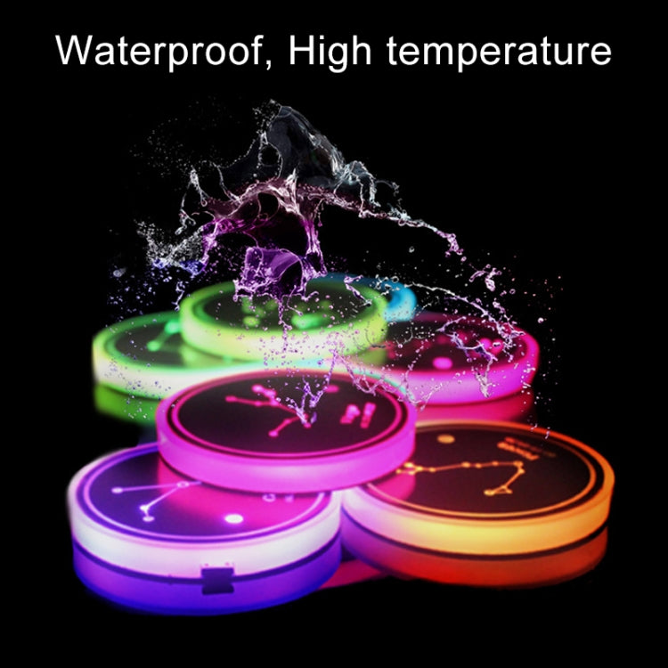 Acrylic LED Atmosphere Water Cup Charger with Constellation Design and Color Modes
