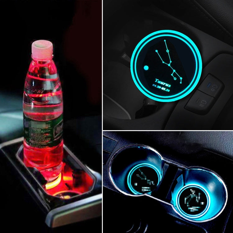 Acrylic LED Atmosphere Water Cup Charger with Constellation Design and Color Modes