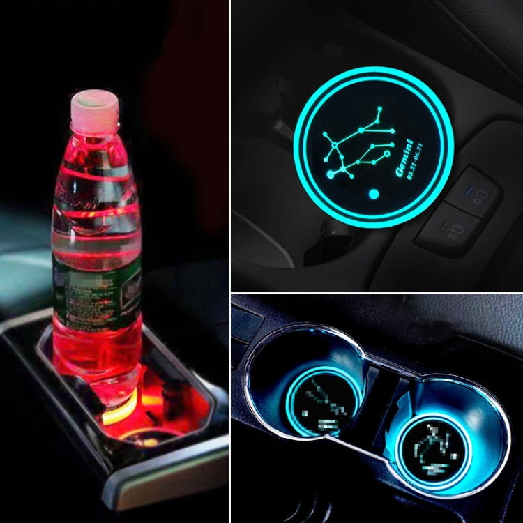 Acrylic LED Atmosphere Lamp with Car Constellation Design – Multicolour USB Charger Water Cup Groove