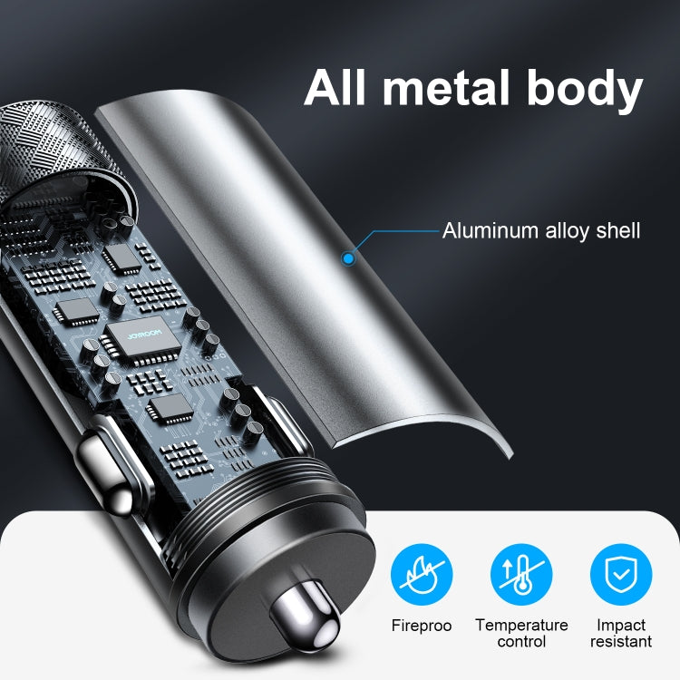 JOYROOM JR-CL13 Aurora Series 50W Dual PD USB-C / Type-C Port Car Charger, JR-CL13