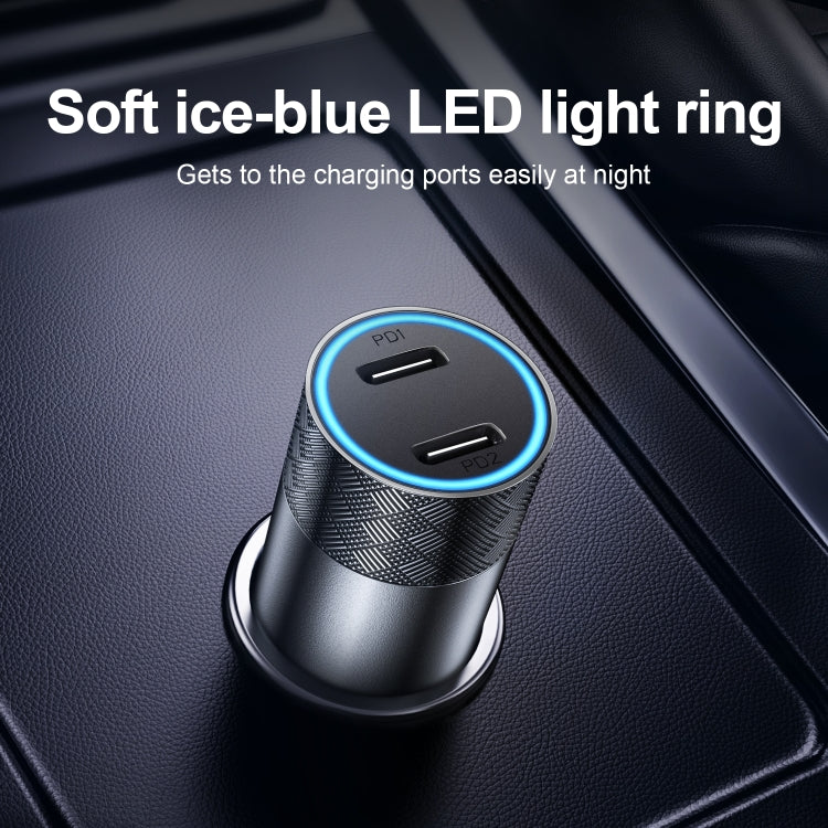 JOYROOM JR-CL13 Aurora Series 50W Dual PD USB-C / Type-C Port Car Charger, JR-CL13