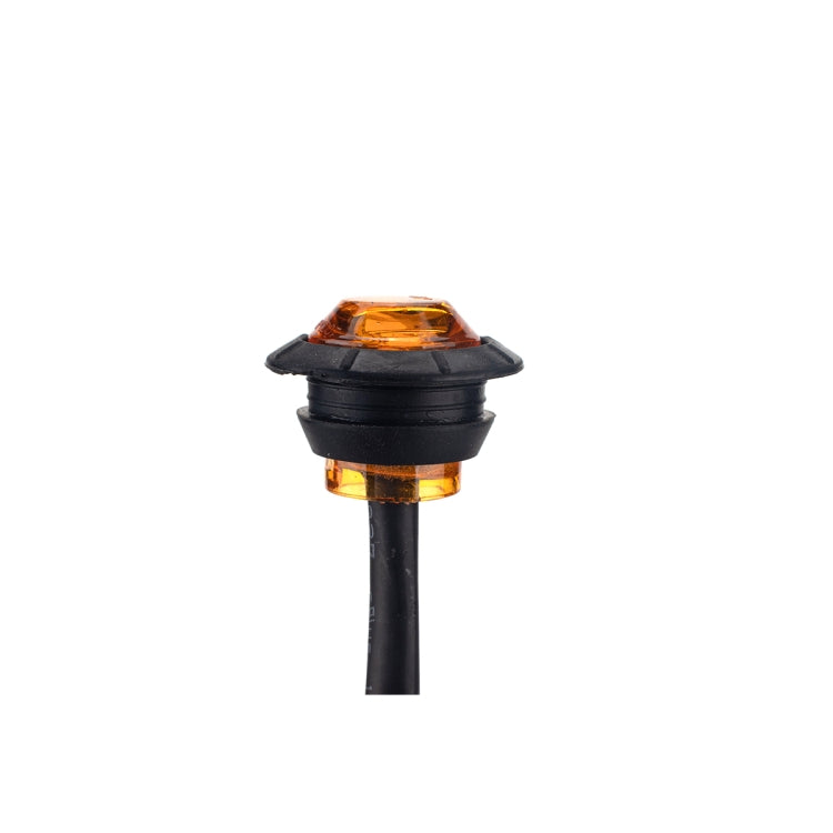 15 in 1 Red + Amber + White Light Truck Trailer LED Round Side Marker Lamp