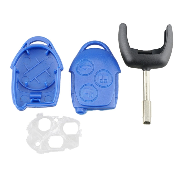 Replacement Key Shell for Ford Transit - 3-Button Metal Key Case, 35mm Long