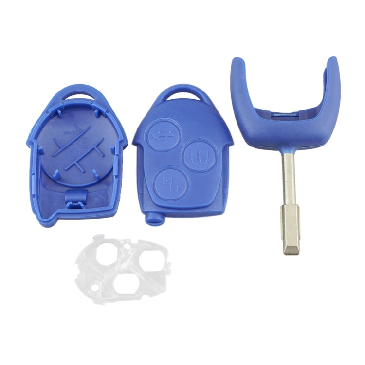 Replacement Key Shell for Ford Transit - 3-Button Metal Key Case, 35mm Long