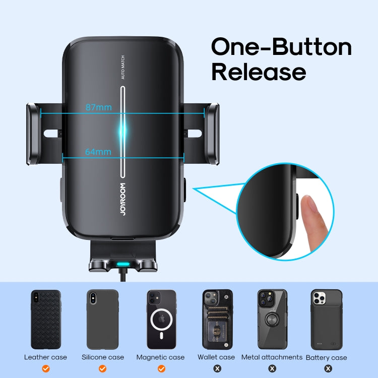 JOYROOM JR-ZS245 15W Air Vent Wireless Charger & Phone Holder with LED Light