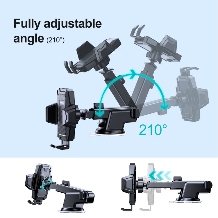 Ultimate Adjustable Mechanical Car Phone Holder with Powerful Suction