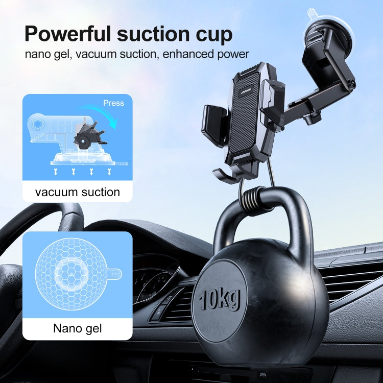 Ultimate Adjustable Mechanical Car Phone Holder with Powerful Suction