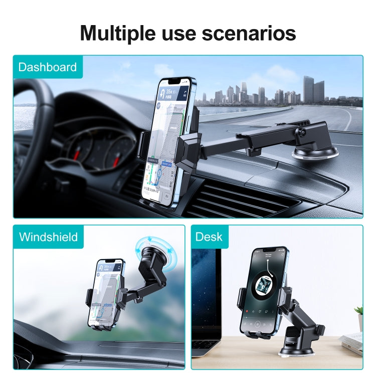 Ultimate Adjustable Mechanical Car Phone Holder with Powerful Suction