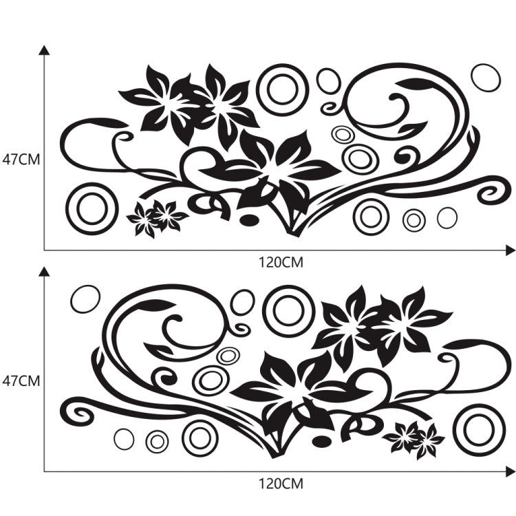 2 PCS/Set D-75 Flower Vine Pattern Car Modified Decorative Sticker