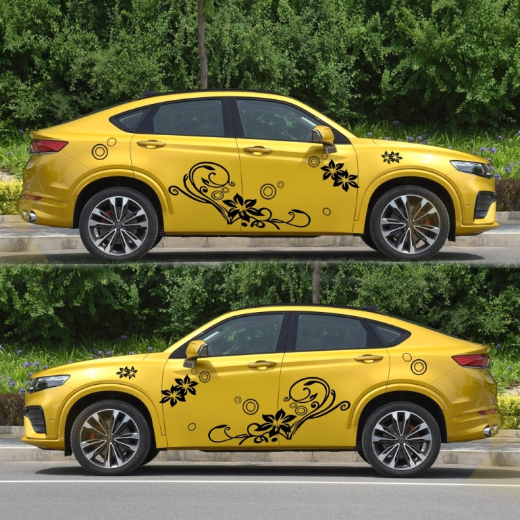 2 PCS/Set D-75 Flower Vine Pattern Car Modified Decorative Sticker