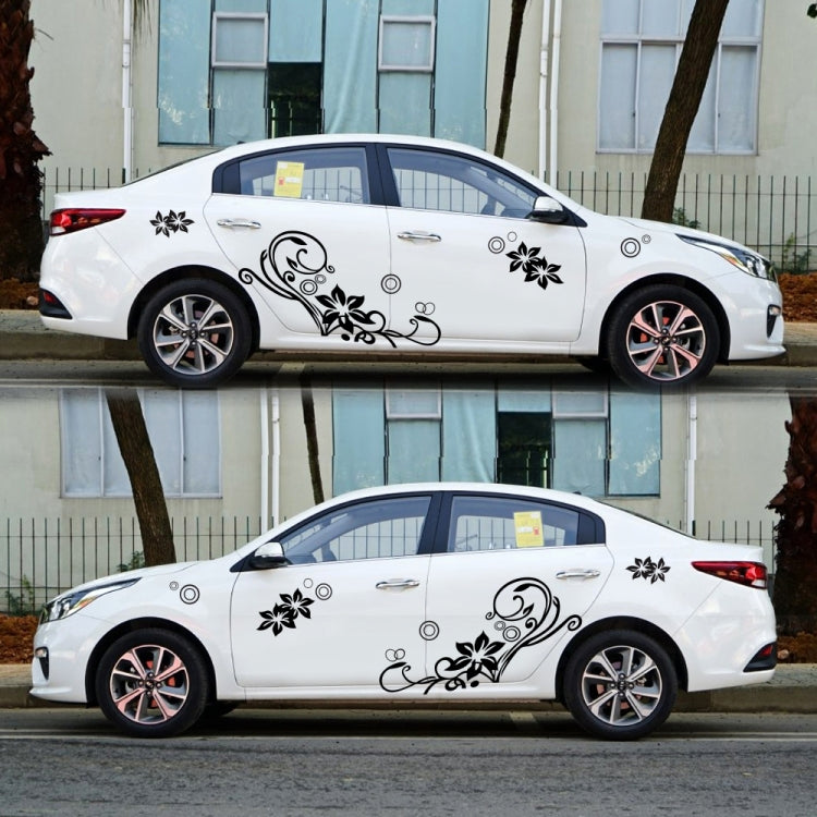2 PCS/Set D-75 Flower Vine Pattern Car Modified Decorative Sticker