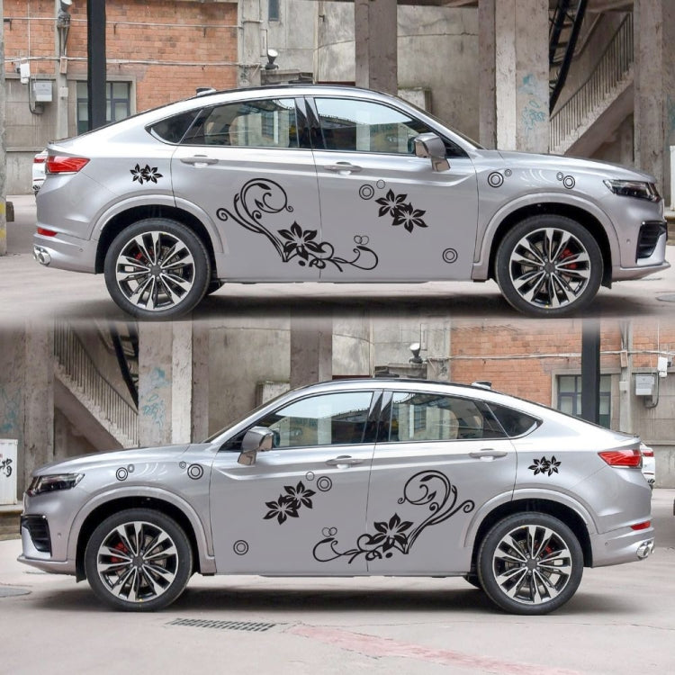 2 PCS/Set D-75 Flower Vine Pattern Car Modified Decorative Sticker