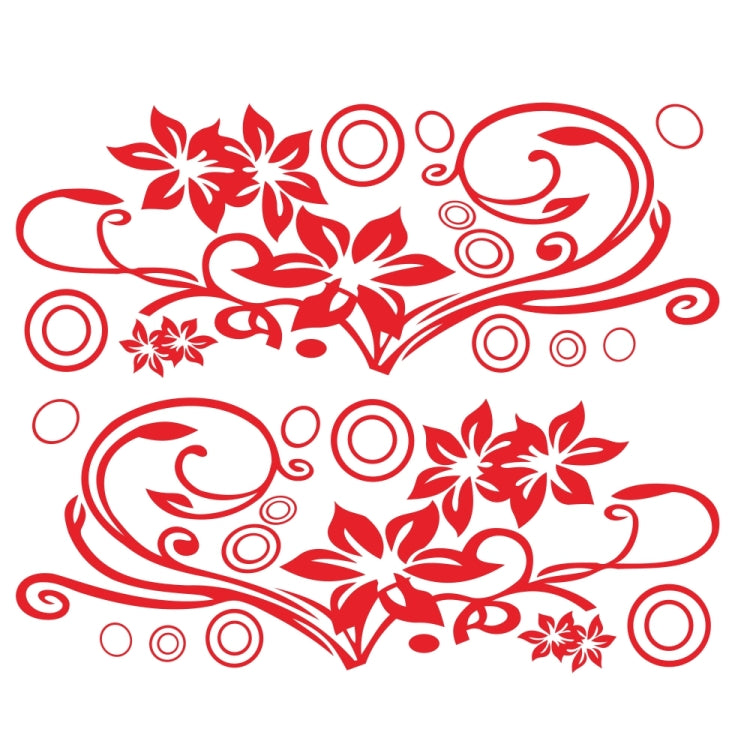 2 PCS/Set D-75 Flower Vine Pattern Car Modified Decorative Sticker