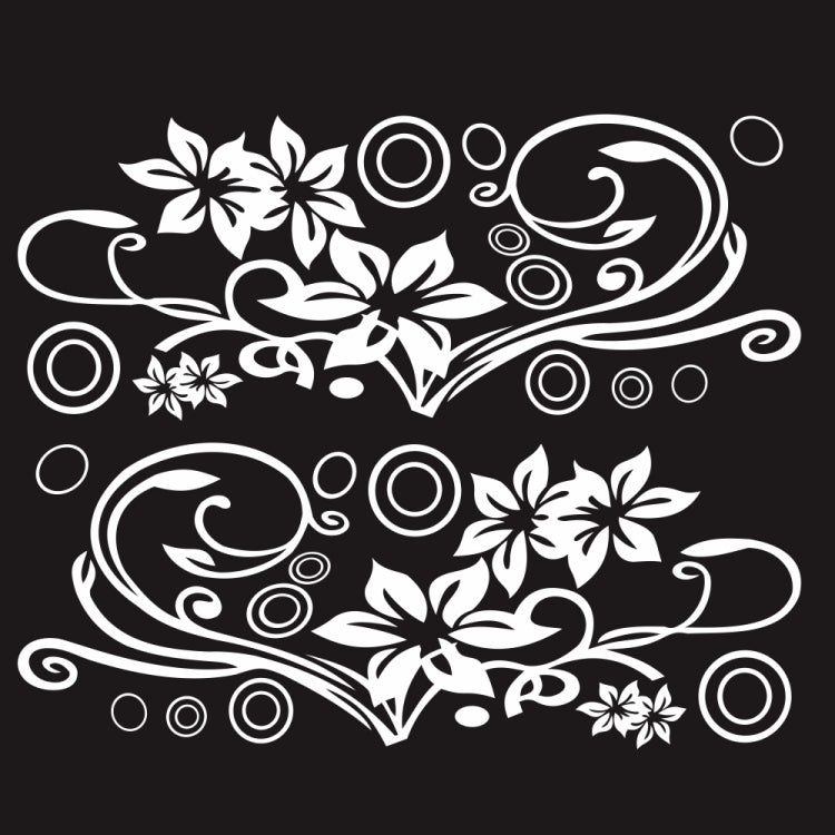 2 PCS/Set D-75 Flower Vine Pattern Car Modified Decorative Sticker