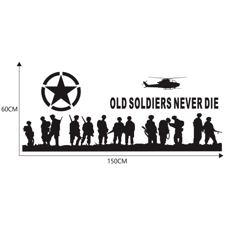 2 PCS/Set D-84 Old Soldiers Pattern Car Modified Decorative Sticker
