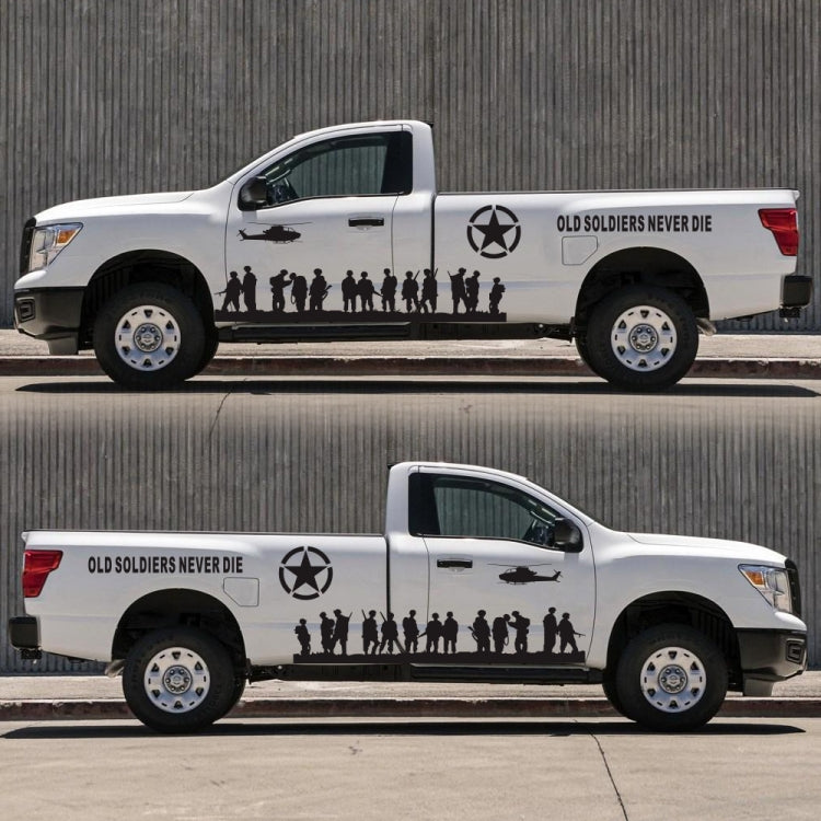 2 PCS/Set D-84 Old Soldiers Pattern Car Modified Decorative Sticker