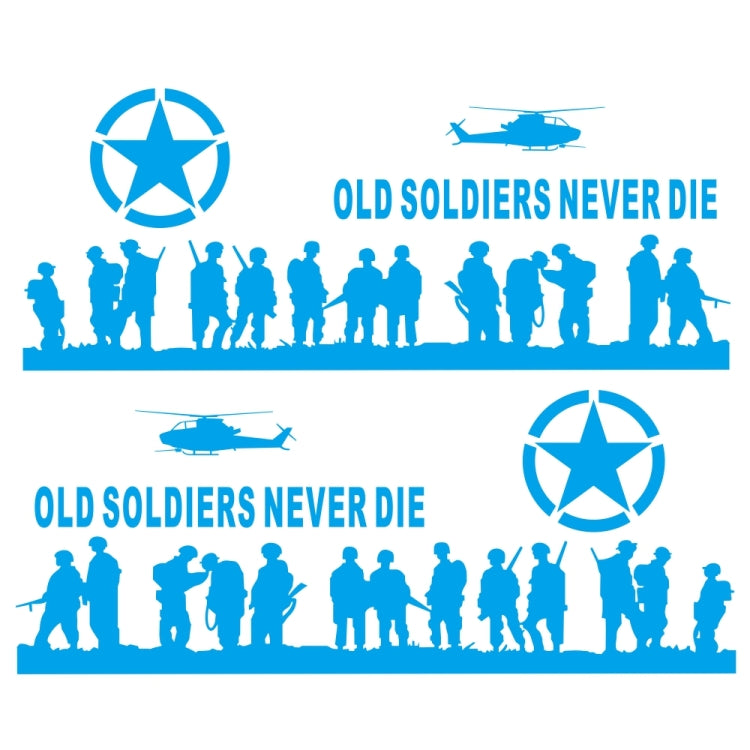 2 PCS/Set D-84 Old Soldiers Pattern Car Modified Decorative Sticker