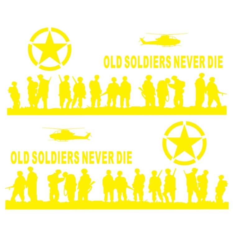 2 PCS/Set D-84 Old Soldiers Pattern Car Modified Decorative Sticker