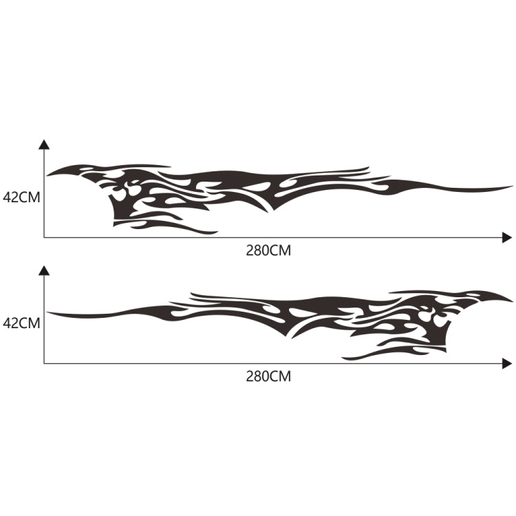 2 PCS/Set D-144 Fire Element Pattern Car Modified Decorative Sticker