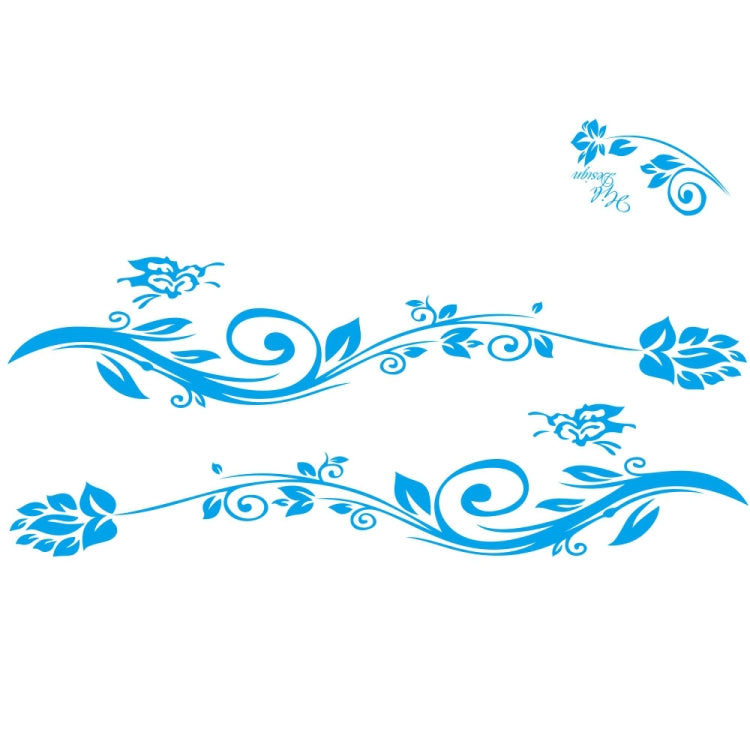 2 PCS/Set D-251 Butterfly Love Flowers Pattern Car Modified Decorative Sticker