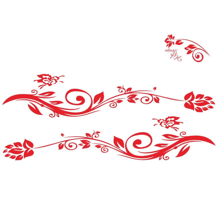 2 PCS/Set D-251 Butterfly Love Flowers Pattern Car Modified Decorative Sticker