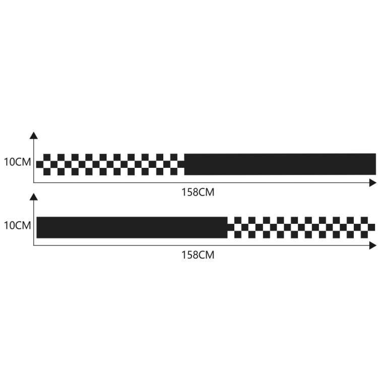 2 PCS/Set D-282 Waistline Pattern Car Modified Decorative Sticker