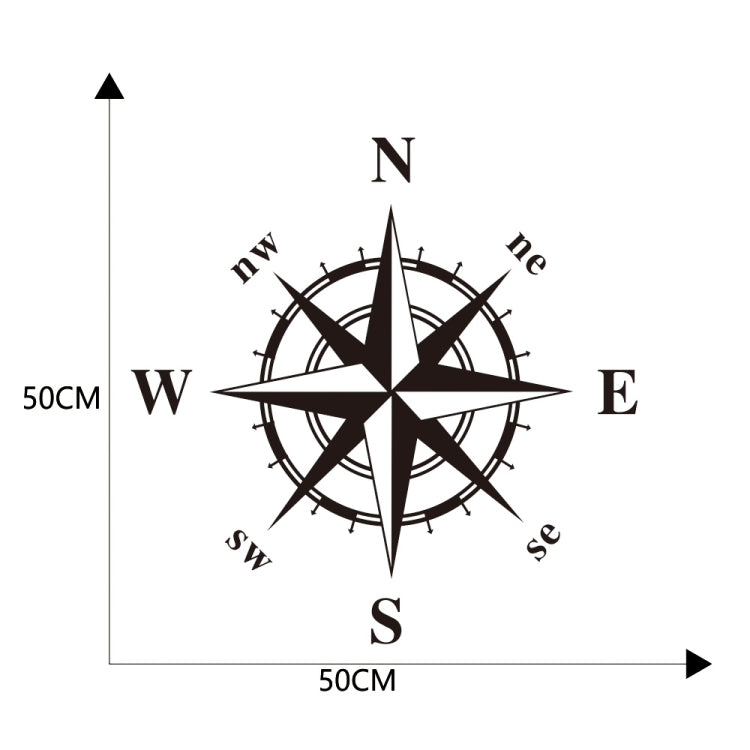 D-366 Compass Pattern Car Modified Decorative Sticker