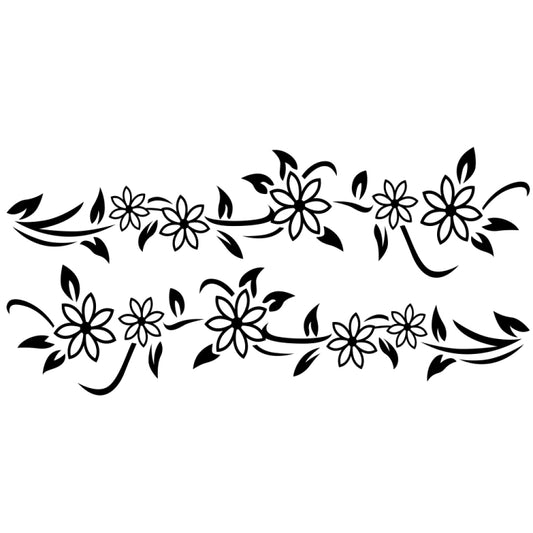 2 PCS/Set D-378 Flower Totem Pattern Car Modified Decorative Sticker