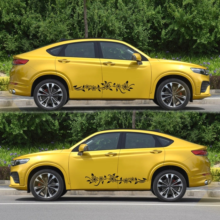 2 PCS/Set D-378 Flower Totem Pattern Car Modified Decorative Sticker
