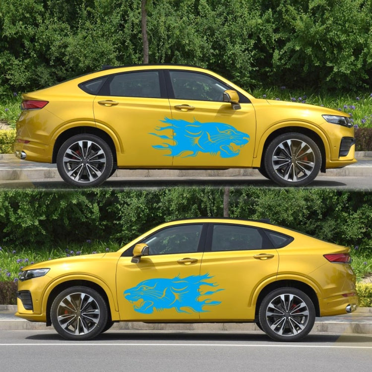 2 PCS/Set D-417 Lion Pattern Car Modified Decorative Sticker