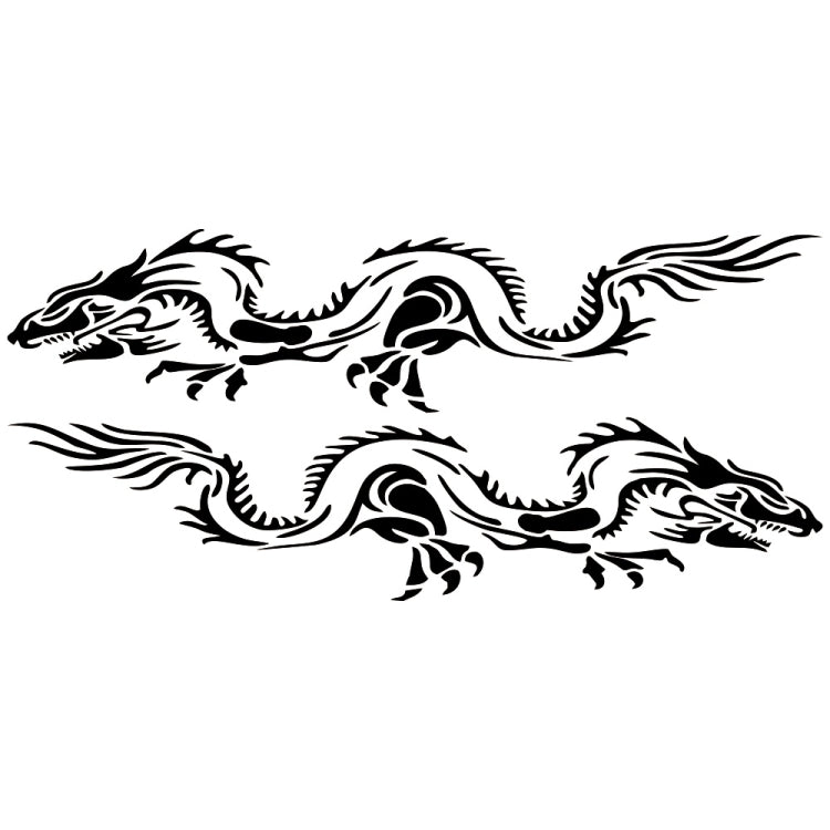 2 PCS/Set D-418 Dragon Totem Tribe Pattern Car Modified Decorative Sticker
