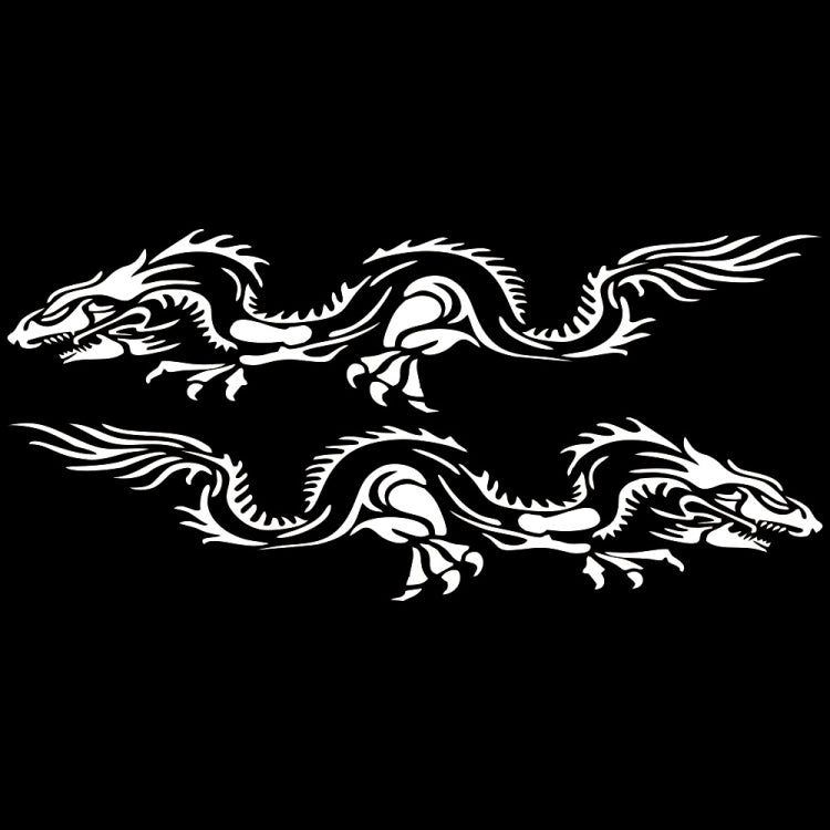 2 PCS/Set D-418 Dragon Totem Tribe Pattern Car Modified Decorative Sticker