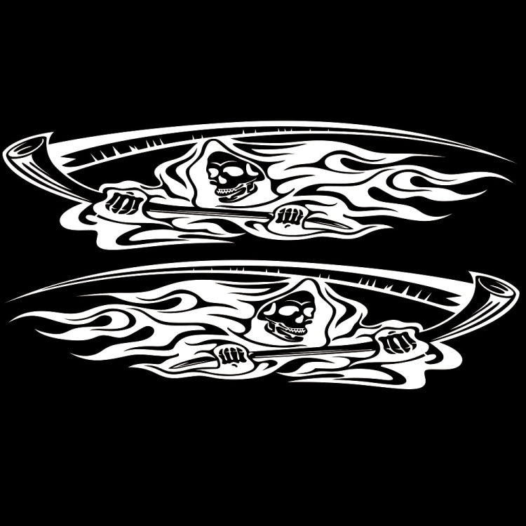 2 PCS/Set D-435 Grim Reaper Pattern Car Modified Decorative Sticker
