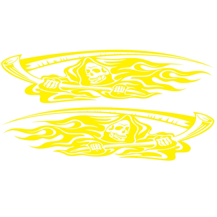 2 PCS/Set D-435 Grim Reaper Pattern Car Modified Decorative Sticker