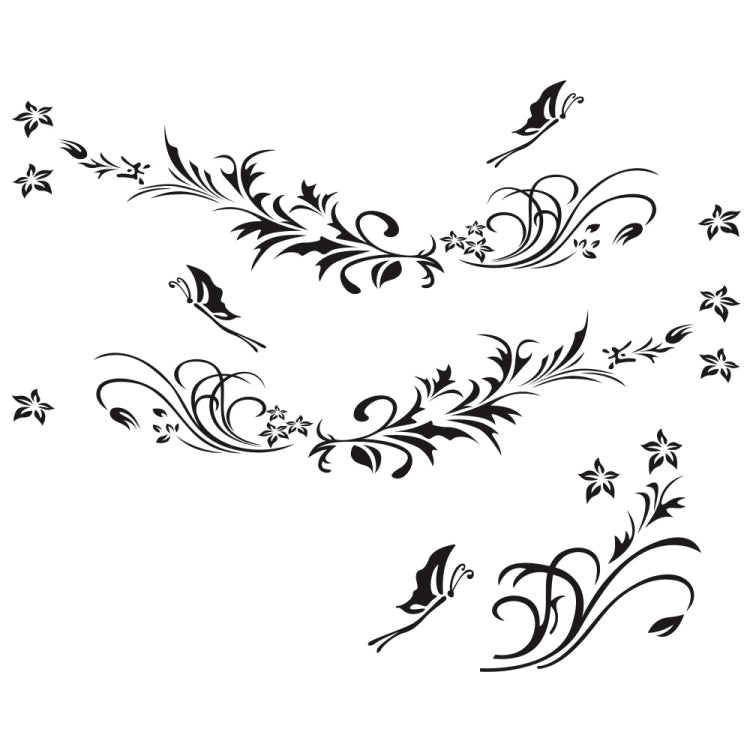 D-462 Butterfly Loves Flowers Pattern Car Modified Decorative Sticker