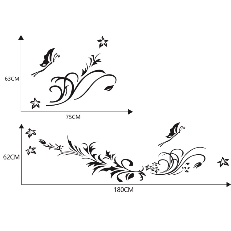 D-462 Butterfly Loves Flowers Pattern Car Modified Decorative Sticker