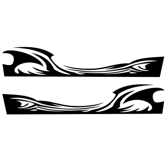 2 PCS/Set D-467 Waves Pattern Car Modified Decorative Sticker
